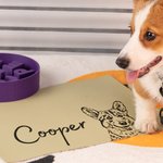 Personalisierte Haustier-Futter Matte mit Foto und Namen Hundefutter Katzenfutter Geschenk für Haustierliebhaber Tierhalter