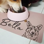 Personalisierte Haustier-Futter Matte mit Foto und Namen Hundefutter Katzenfutter Geschenk für Haustierliebhaber Tierhalter