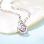 Collana personalizzata con pietra di nascita a goccia d'acqua