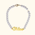 Pulsera de perlas con nombre personalizado