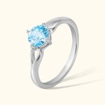 Bague Éternelle Personnalisée avec Pierre de Naissance Cadeau Fête des Mères Valentin Anniversaire pour Elle