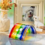 Personalised Pet Memorial Rainbow Bridge with Pawprint and Name Home Decoration Pet Loss Gift for Dog and Cat