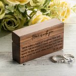 Boîte à bagues Étui en Bois double bagues Personnalisé avec Nom et Texte pour 2 Bagues