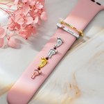 Klocktillbehör med tryck för klockarmband