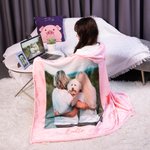 Personlig teppe med hette og navn til hund, katt og katt med foto Bursdagsgave til hundemor som elsker kjæledyr