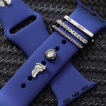 Klocktillbehör med tryck för klockarmband