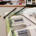 Portrait de maison personnalisé Peinture aquarelle Cadeau pour pendaison de crémaillère