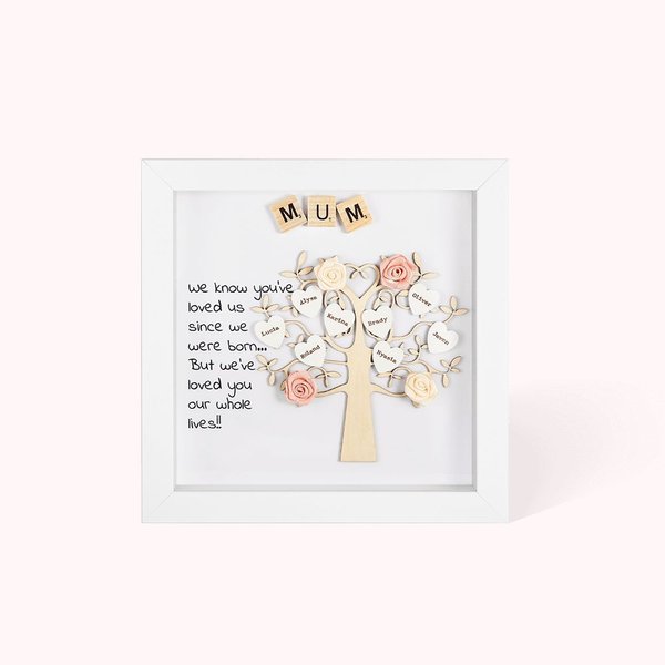 Custom Family Tree Frame Geschenk für Muttertag