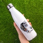 Bouteille d'Eau Personnalisée avec Nom de Cheval Gobelet 500ml Cadeau d'Anniversaire pour Amoureux des Chevaux