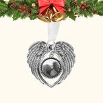 Custom Angel Wings Photo Memorial Pendant for Christmas