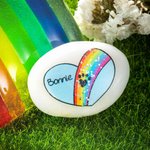 Personalisierte Pet Memorial Regenbogenbrücke Stein