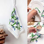 Torchon à fleurs du mois de naissance