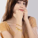 Bracelet à Double Couche Personnalisé avec Nom sur Breloque Cadeau d'Anniversaire pour la Famille ou les Amis