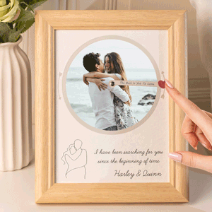 Cadre Photo en Bois Personnalisé avec Photo et Texte Cadeau de Saint-Valentin pour Couple Le Meilleur est Encore à Venir