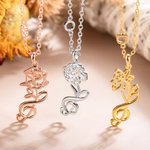 Collana di fiori di nascita con notazione musicale personalizzata