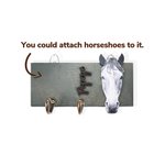 Personalized Painted Horse Face Wooden Leash Holder Horse Lover Gift