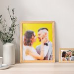 Cadre en bois personnalisé pour photo d'animaux de compagnie avec mosaïque Pixel Art
