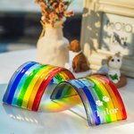 Personalised Pet Memorial Rainbow Bridge with Pawprint and Name Home Decoration Pet Loss Gift for Dog and Cat