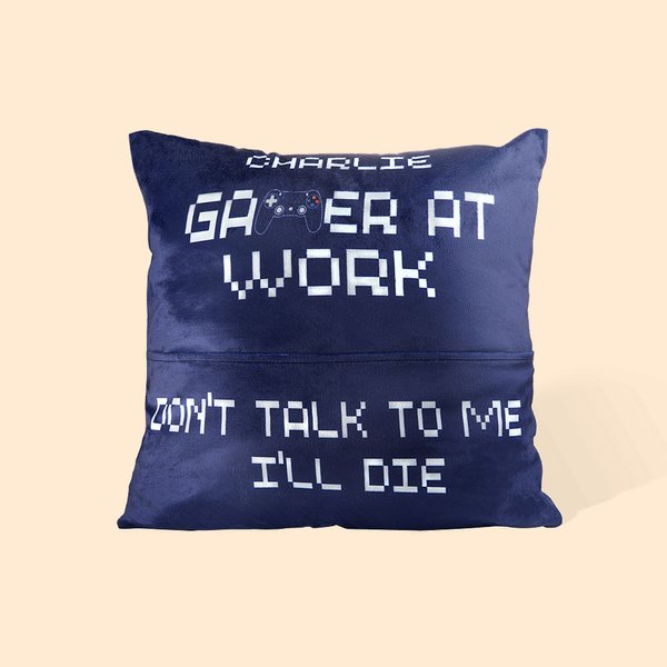 Cuscino tascabile personalizzato Gamer per gli appassionati di gioco