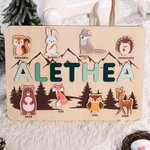 Puzzle personalizzato con animali per bambini, regalo per la cameretta del bambino