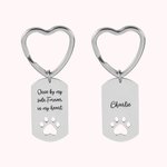 Personnalisé Porte-clés Chien Étiquette Patte