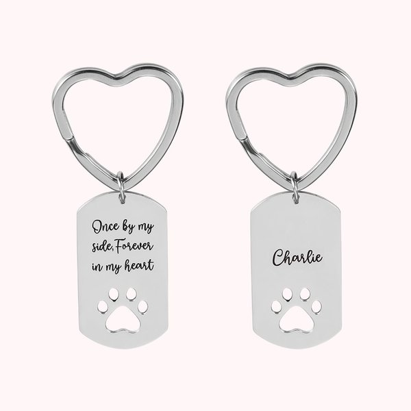 Personnalisé Porte-clés Chien Étiquette Patte