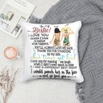 Funda de cojín personalizada To My Bestie Vacations Style