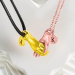 Custom Best Friends Couple Hand in Hand Magnetic Necklace