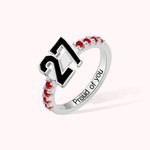 Henkilökohtainen Sterling Silver Sports numero Birthstone Ring kaiverrettu teksti Koripallo Baseball äiti Ring lahja Sport Lovers