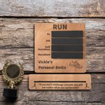 Tableau Personnalisé avec Nom et Texte Cadeau Anniversaire Tournoi pour Coureurs Marathon
