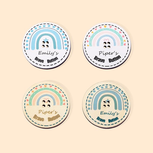 Personalised Brave Button Kid First Day Back To School Anxiety Gift