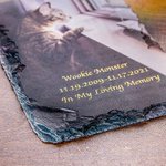 Personalised Colourful Photo Rock Slate for Memorial