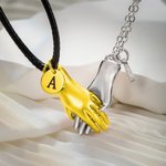 Custom Best Friends Couple Hand in Hand Magnetic Necklace