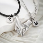 Custom Best Friends Couple Hand in Hand Magnetic Necklace