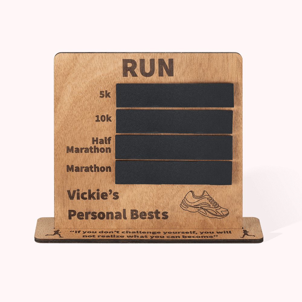 Personalisierte Rekordtafel für Läufer Marathon