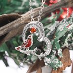 Collana personalizzata con ciondolo a forma di cuore di cardinale