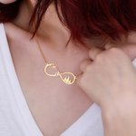 Mountain Infinity Name Necklace for Outdoor Lover