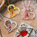 Collana personalizzata con ciondolo a forma di cuore di cardinale