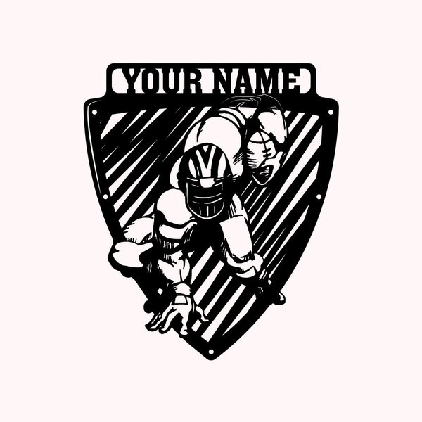 Personalisiertes Fußballspieler Metalldeko Geschenk für Sportliebhaber