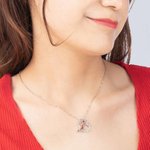 Collana personalizzata con ciondolo a forma di cuore di cardinale