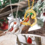 Collana personalizzata con ciondolo a forma di cuore di cardinale