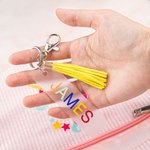 Porte-Clés Personnalisé avec Nom Étiquette en Acrylique Accessoire de Sac Bagage Cadeau pour Femme Homme Ami