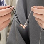 Custom Best Friends Couple Hand in Hand Magnetic Necklace