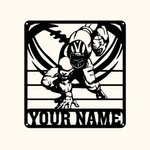 Personalisierter Fußballspieler Metalldekor