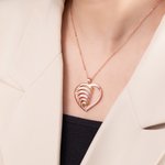 Name and Birthstone Family Heart Necklace