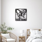 Personalisierter Fußballspieler Metalldekor