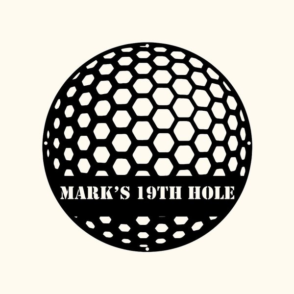Personalisierte Golf Metall Dekor Geschenk für Sportliebhaber