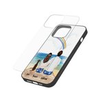 Räätälöity muistomerkki takaisin teema iPhone 13 karkaistu lasi puhelin tapauksessa kolme kameraa