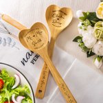 Personnalisé Cuillère à mélanger En Bois Cadeau de mariage Pour Couple