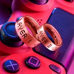 Bague Personnalisée avec Nom Bague Seule Couple Gravure Player1 Player2 avec Police de Pixel Cadeau pour Couple